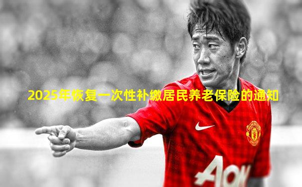 2025年恢复一次性补缴居民养老保险的通知