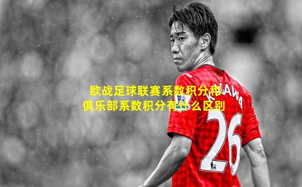欧战足球联赛系数积分和俱乐部系数积分有什么区别